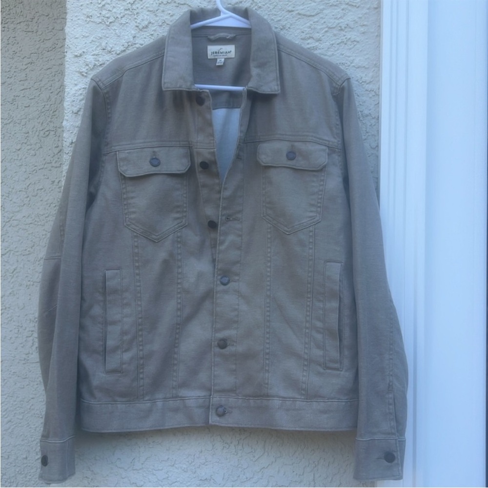 Jeremiah Men's Tan Denim Lightweight Casual Jean Jacket Size M